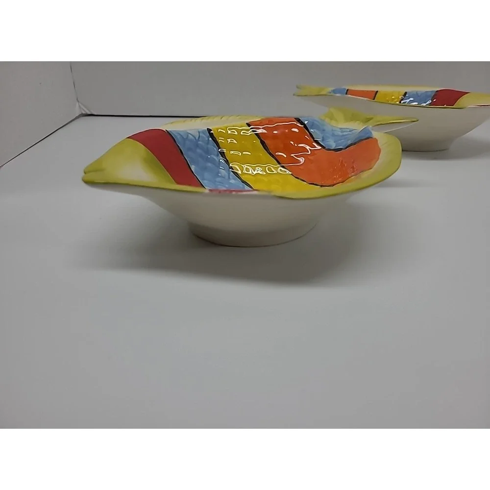 (2) Pier 1 Imports Fish Bowl Dish 7